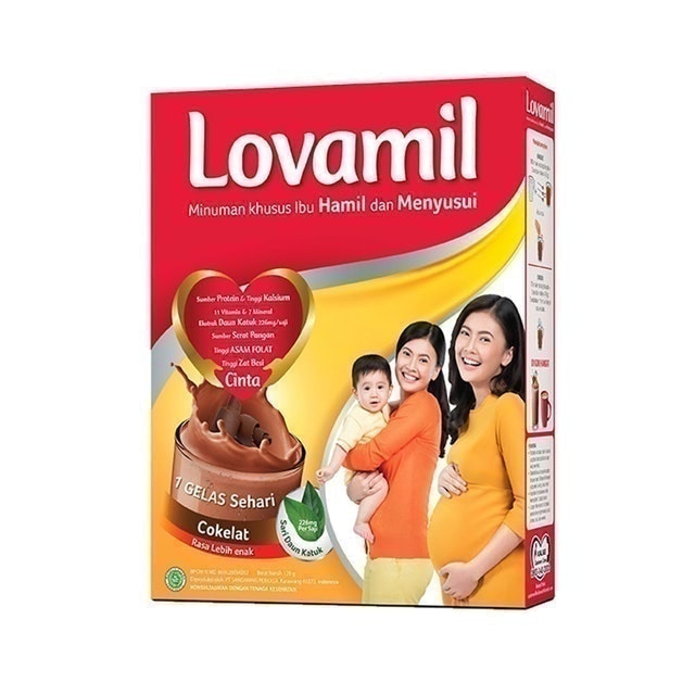 Kalbe Farma Lovamil Minuman Khusus Ibu Hamil dan Menyusui Cokelat 1